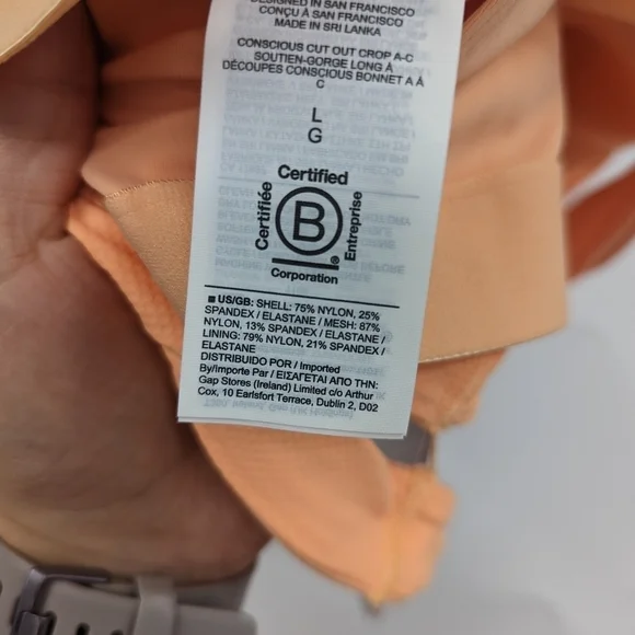 NWT ATHLETA Conscious Cut Out Crop Bra Top (A-C) - Picture 11 of 12